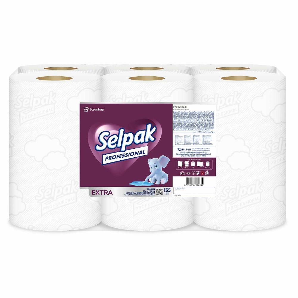 Selpak Professional Extra Sensörlü Dispenser Havlu 21cm - 135m