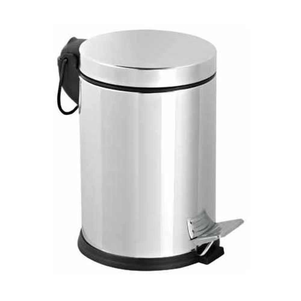 Krom Pedallı Çöp Kovası 12L
